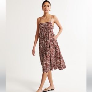 Abercrombie & Fitch Trapeze Midi Dress